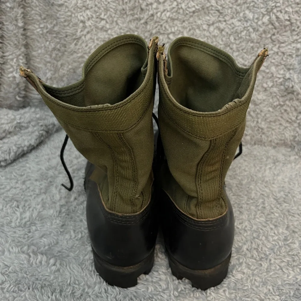Ro-Search VTG Jungle Boot Mens‎ 6.5W Black Olive Green Leather Combat Military
